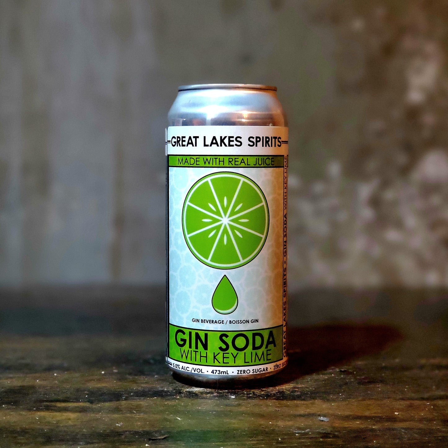 Great Lakes Gin Soda with Key Lime